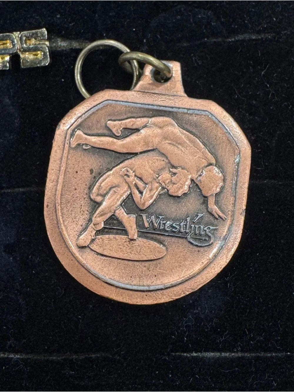 Vintage Varsity Sports Pins Collection Lot of 6 Track Wrestling Gold Copper Tone